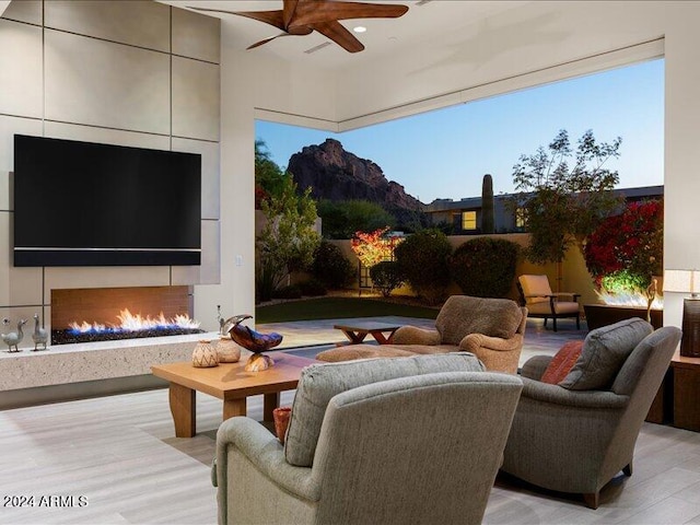 view of patio / terrace with ceiling fan