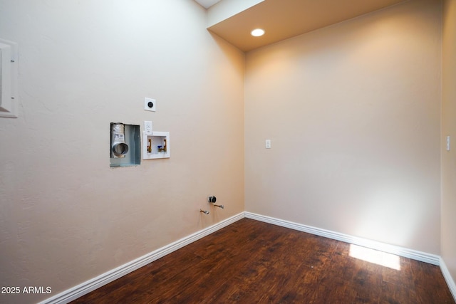 1301 N Santa Rosa Ave, Tucson, AZ 85712 - laundry area featuring laundry area, hookup for a gas dryer, washer hookup, and baseboards