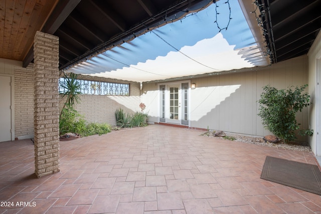 view of patio with french doors