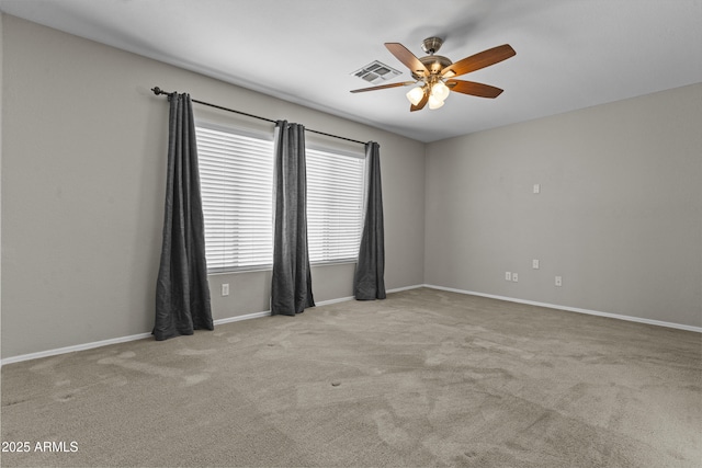1162 E Ranch Ct, Gilbert, AZ 85296 - spare room with ceiling fan, carpet flooring, and baseboards