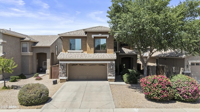 1162 E Ranch Ct, Gilbert, AZ 85296 - view of front of property featuring stone siding, stucco siding, driveway, and an attached garage