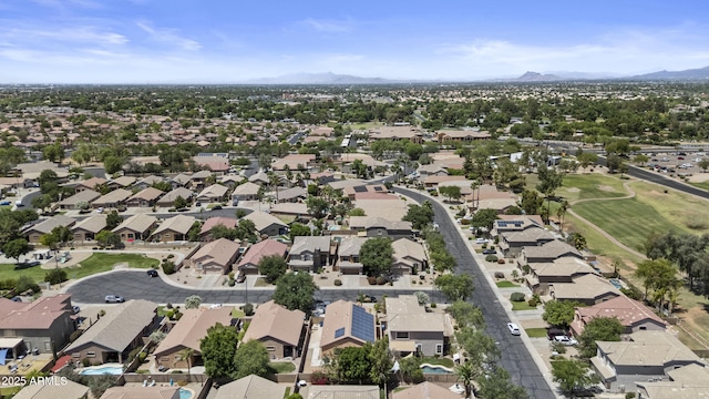 1162 E Ranch Ct, Gilbert, AZ 85296 - aerial view of property and surrounding area with nearby suburban area and a mountain backdrop