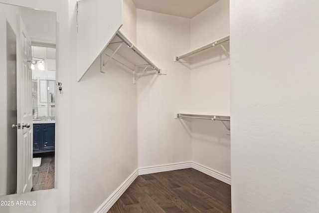 14864 W Riviera Dr, Surprise, AZ 85379 - spacious closet featuring dark wood-style floors