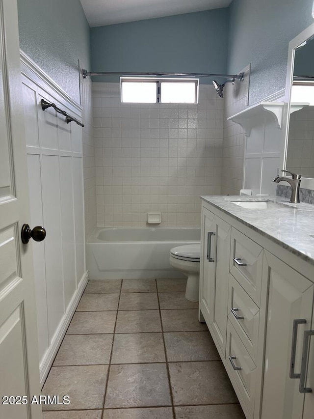 3876 Camino Del Vara, Sierra Vista, AZ 85650 - bathroom featuring bathtub / shower combination, toilet, and vanity