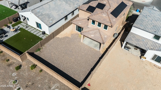 aerial view with a residential view