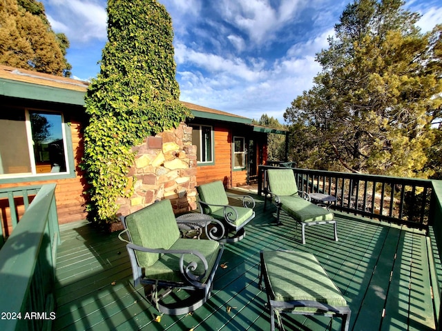 view of wooden terrace