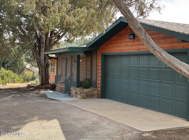 view of front of house featuring a garage