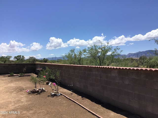 exterior space with a mountain view