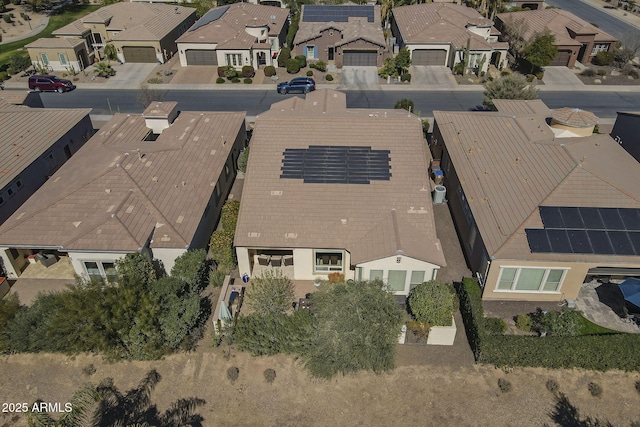 aerial view with a residential view