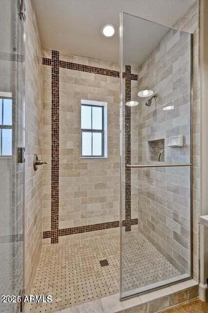 3935 E Rough Rider Rd Unit 1360, Phoenix, AZ 85050 - full bathroom featuring a shower stall and recessed lighting