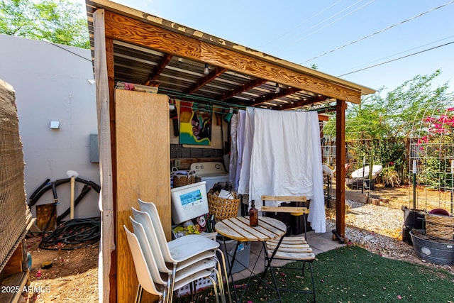 4832 E Cambridge Ave, Phoenix, AZ 85008 - view of patio with washer / dryer