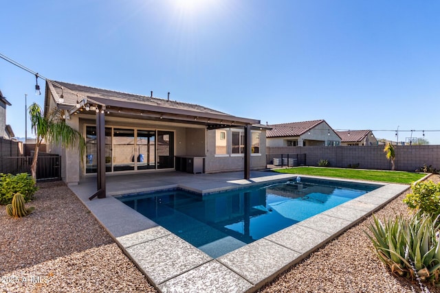 view of pool featuring a patio area