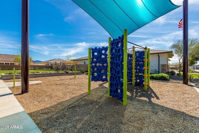 view of jungle gym