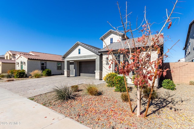 view of front of home featuring a garage