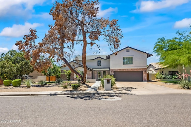 front of property featuring a garage