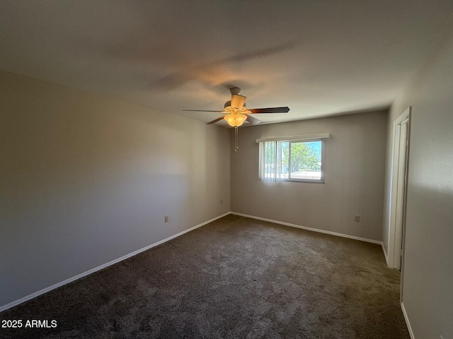 131 N Higley Rd Unit 215, Mesa, AZ 85205 - unfurnished room with dark colored carpet and a ceiling fan