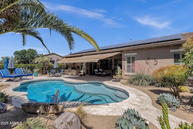 10359 E Los Lagos Vista Ave, Mesa, AZ 85209 - outdoor pool with a patio area and outdoor dining space