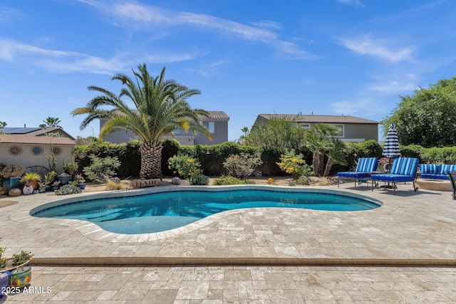 10359 E Los Lagos Vista Ave, Mesa, AZ 85209 - view of pool with a patio and fence