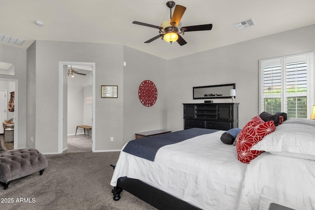 10359 E Los Lagos Vista Ave, Mesa, AZ 85209 - carpeted bedroom featuring baseboards and a ceiling fan