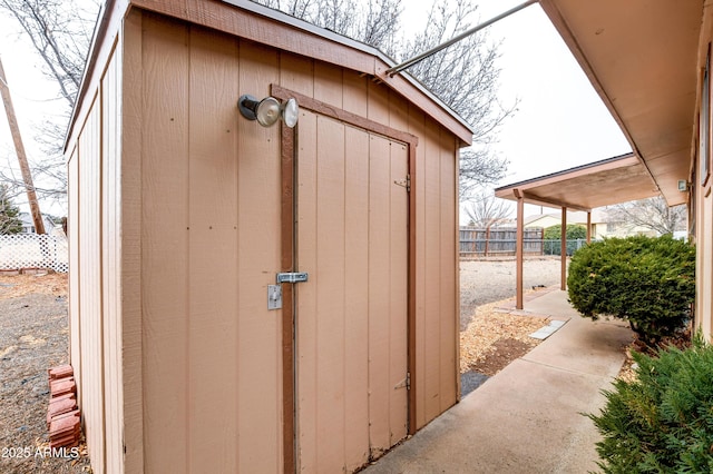 view of outbuilding