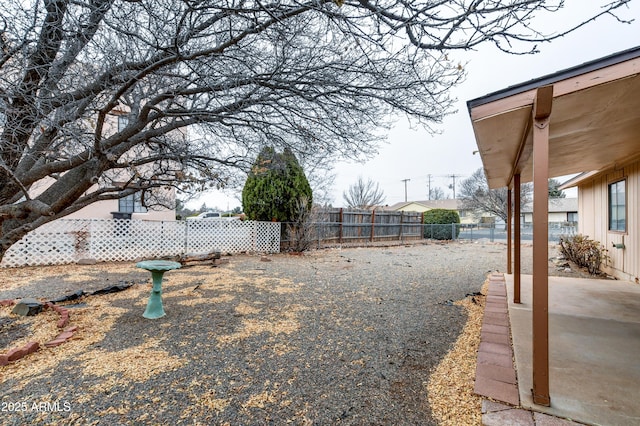 view of yard with a patio