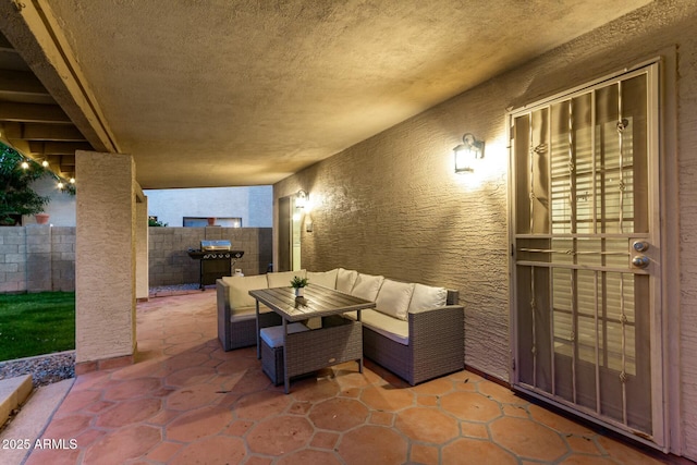 15621 S 37th Way, Phoenix, AZ 85048 - view of patio with fence, outdoor lounge area, and area for grilling