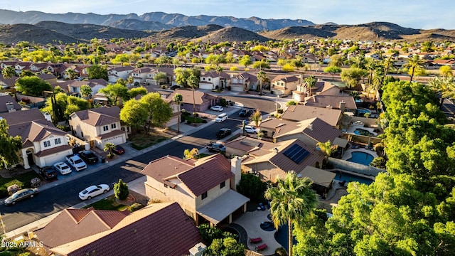 15621 S 37th Way, Phoenix, AZ 85048 - drone / aerial view featuring a residential view and a mountain view