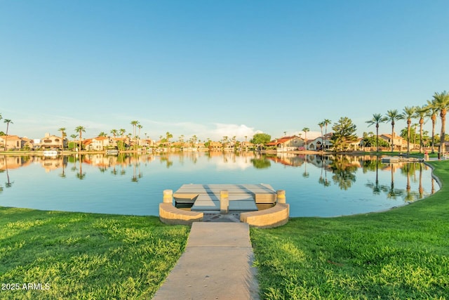 15621 S 37th Way, Phoenix, AZ 85048 - dock area featuring a lawn, a residential view, and a water view