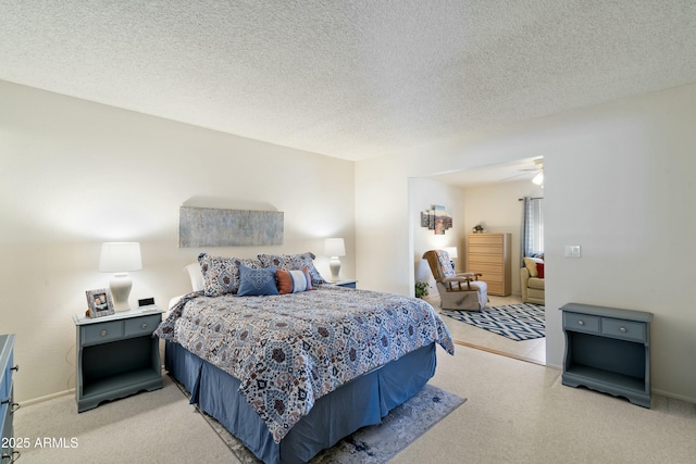 bedroom with a textured ceiling