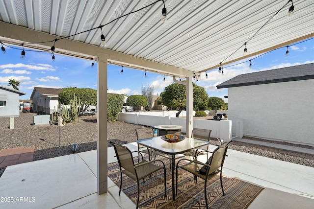 view of patio with outdoor dining area