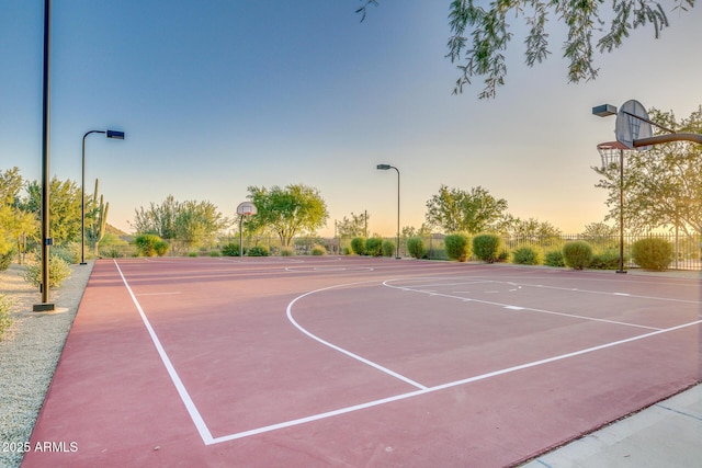 view of basketball court with community basketball court