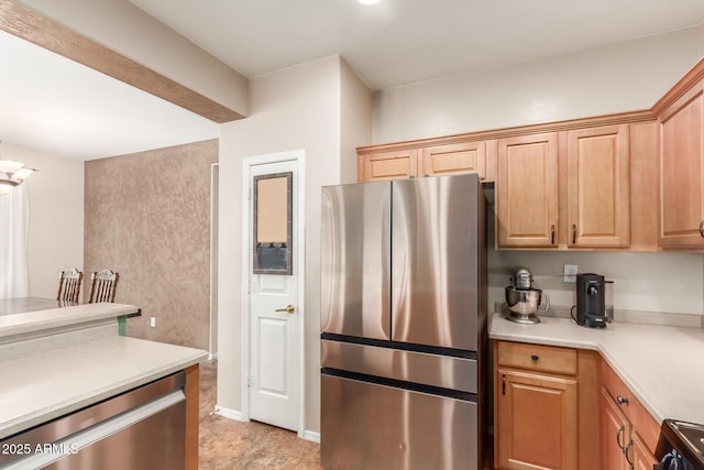2342 W Owens Ct, Anthem, AZ 85086 - kitchen featuring appliances with stainless steel finishes, light countertops, and light tile patterned flooring