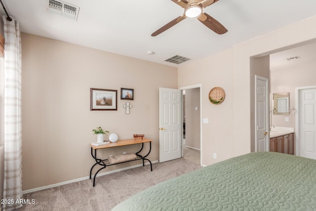 2342 W Owens Ct, Anthem, AZ 85086 - bedroom with light carpet, baseboards, and a sink