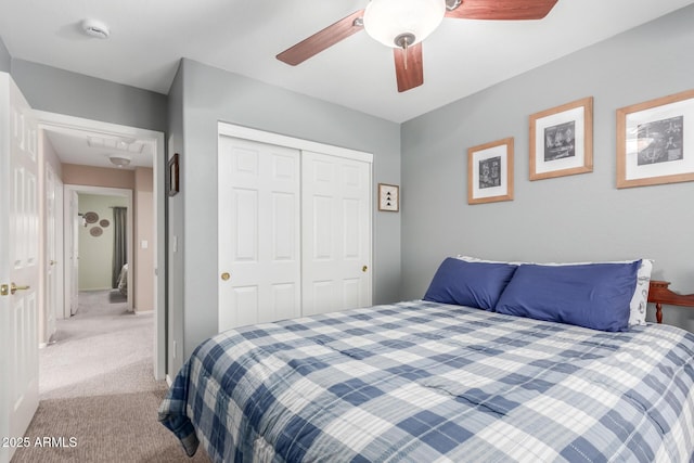 2342 W Owens Ct, Anthem, AZ 85086 - carpeted bedroom featuring a closet and a ceiling fan