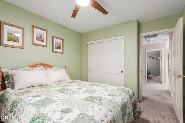 2342 W Owens Ct, Anthem, AZ 85086 - carpeted bedroom with a closet and a ceiling fan