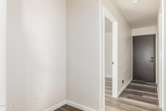 hall featuring hardwood / wood-style floors