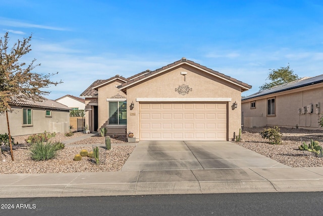 view of front of home featuring a garage