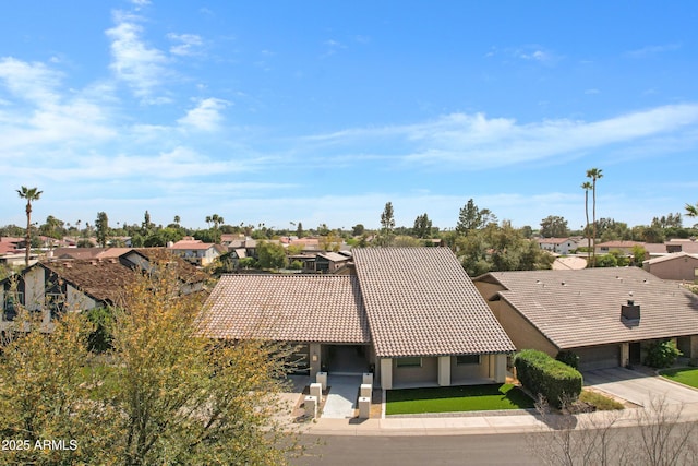 bird's eye view featuring a residential view