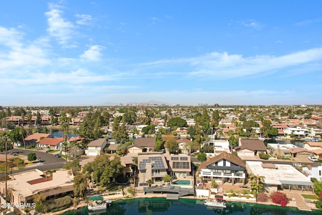 aerial view with a residential view