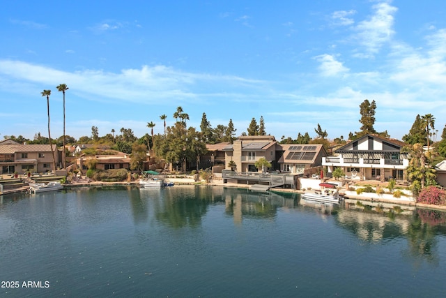 property view of water featuring a residential view