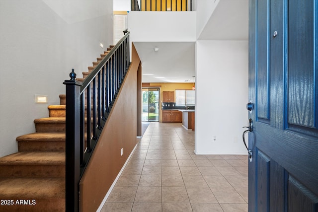 view of tiled entryway