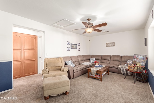 view of carpeted living room