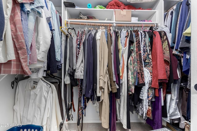 view of walk in closet