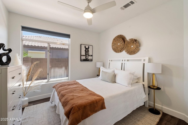 15020 N 54th Pl, Scottsdale, AZ 85254 - bedroom featuring wood finished floors and ceiling fan