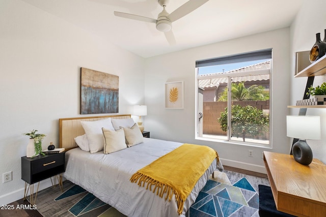 15020 N 54th Pl, Scottsdale, AZ 85254 - bedroom featuring wood finished floors and ceiling fan