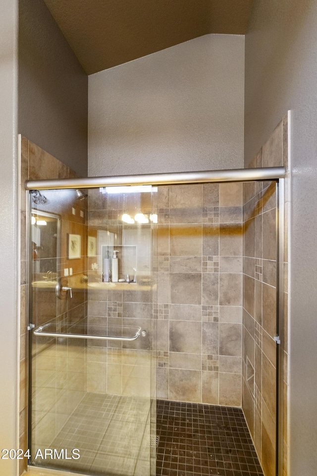 bathroom with walk in shower