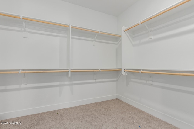 walk in closet featuring carpet