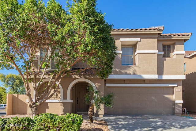 3064 E Michelle Way, Gilbert, AZ 85234 - view of front of house featuring stucco siding, driveway, a garage, and a tile roof