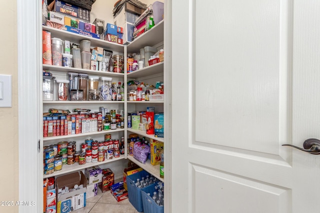 view of pantry