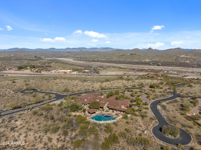 bird's eye view featuring a mountain view